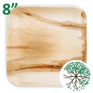 Palm Leaf 8 inch disposable square plates 25pcs